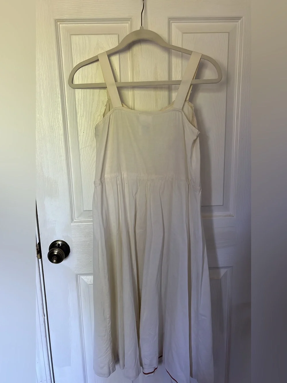 Vintage embroidery drawstring dress